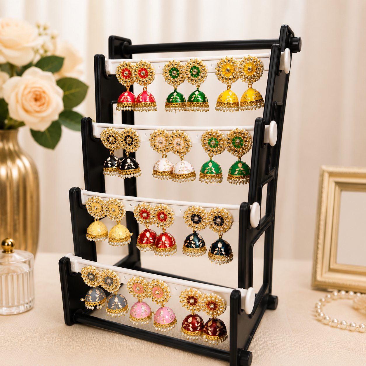 Premium Traditional Jhumka Earrings Set