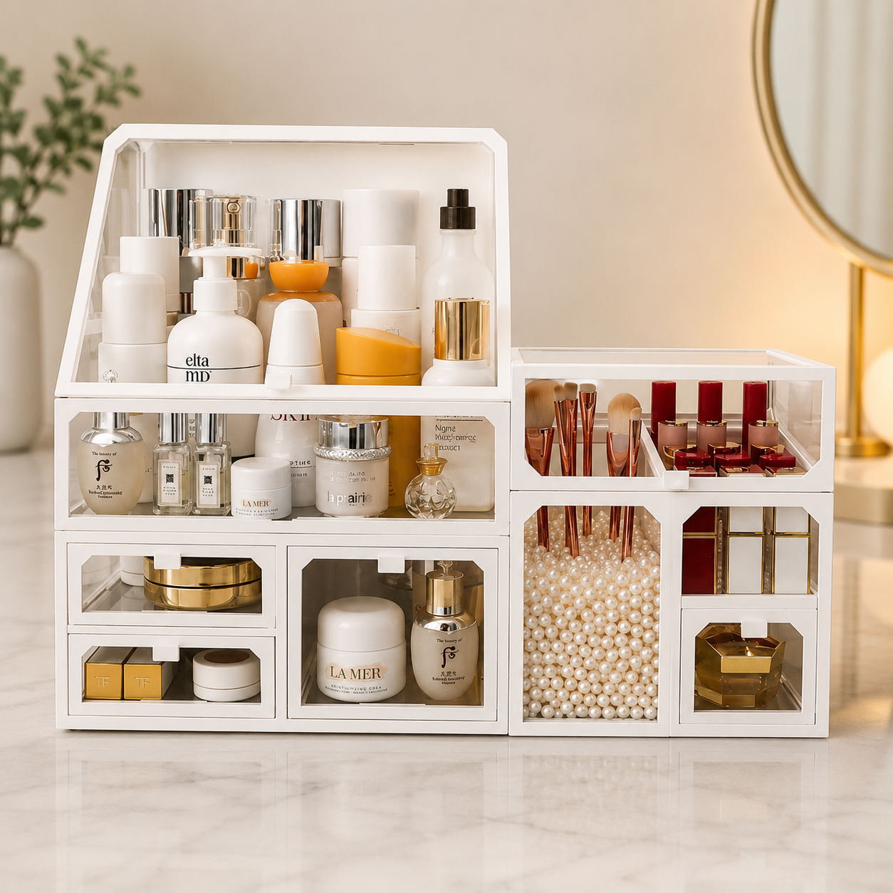 Premium Luxury Dustproof Makeup Organizer