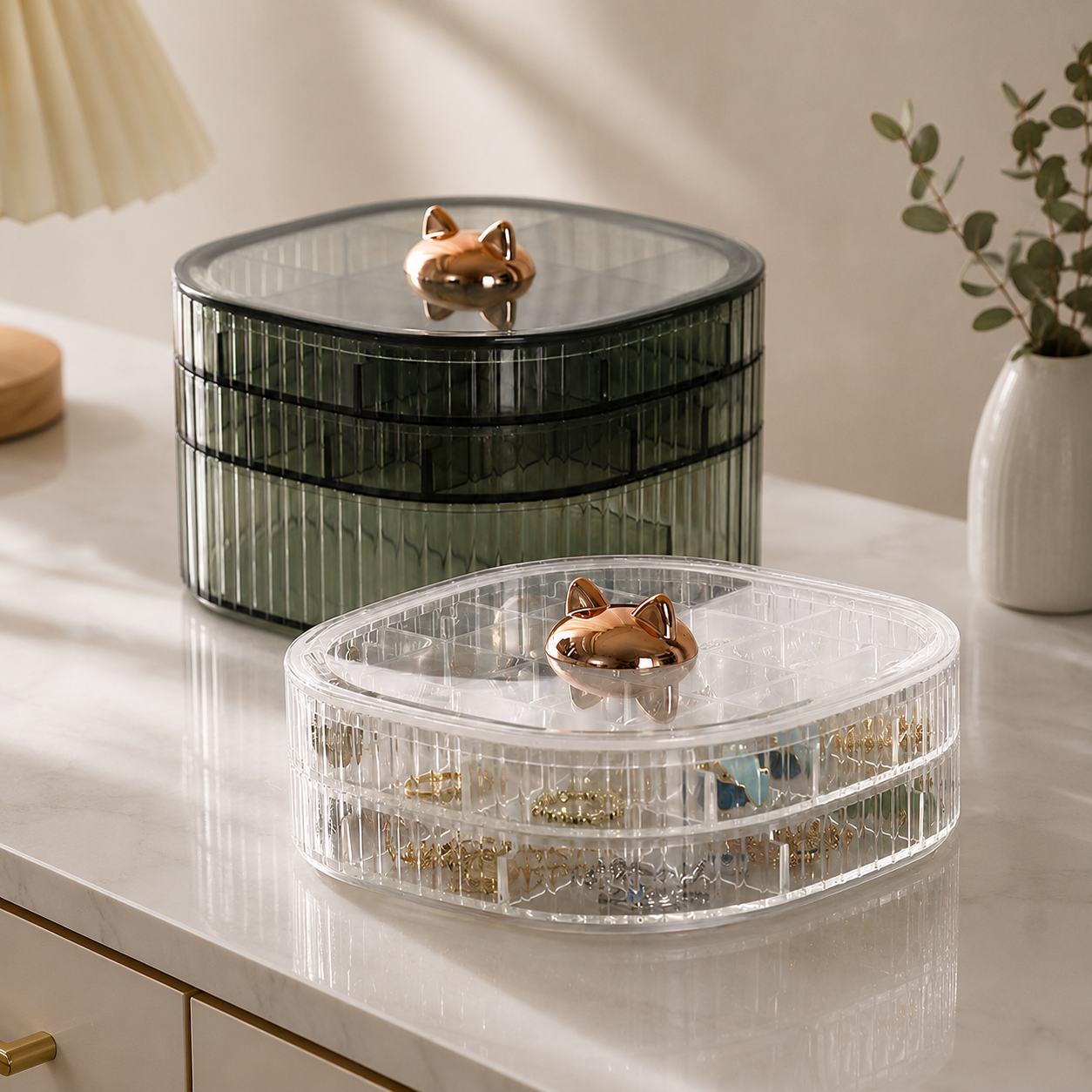 Crystal Luxe Multi-Layer Jewelry Organizer
