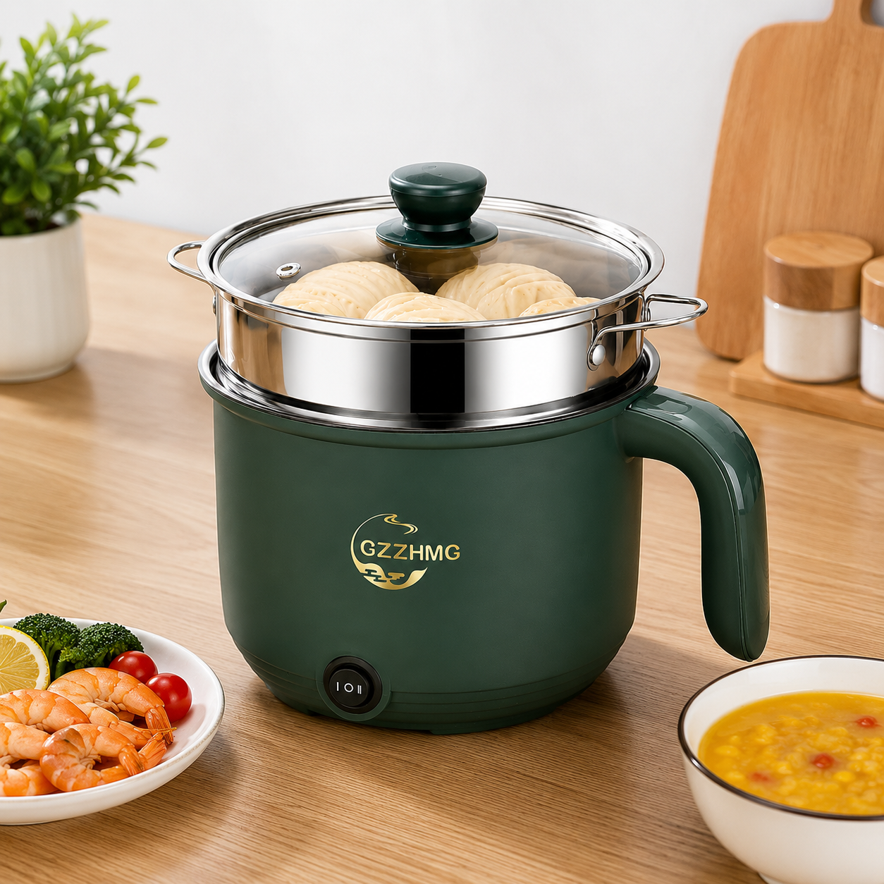 Premium Multi-Function Electric Cooking Pot with Steamer