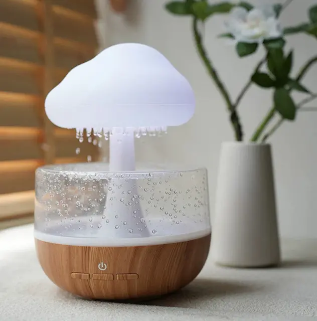 Rain Cloud Aroma Diffuser & Cool Mist Humidifier with LED Night Light | USB Air Humidifier for Home & Office